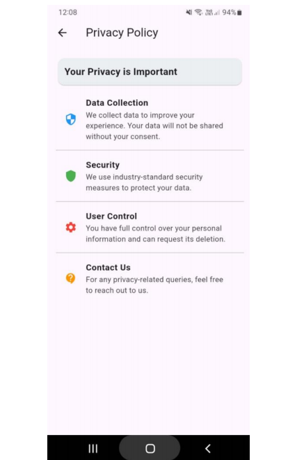 AI Chatbot for Mental Health Support screen 2