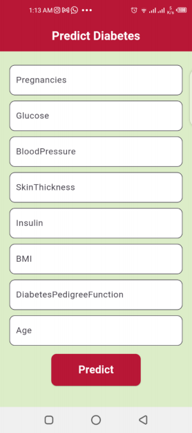 Disease Outbreak Prediction screen 8