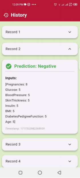 Disease Outbreak Prediction screen 9