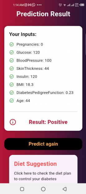 Disease Outbreak Prediction screen 11
